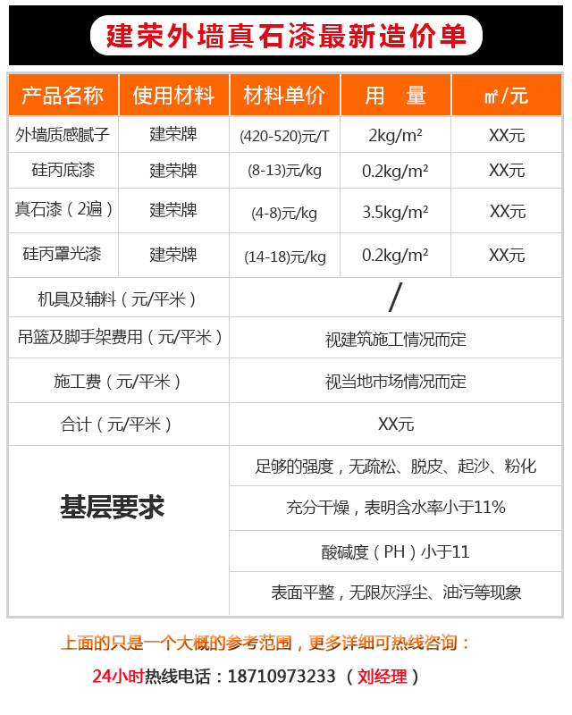 西安外墙真石漆多少钱一平